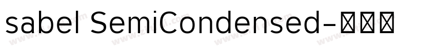 sabel SemiCondensed字体转换
